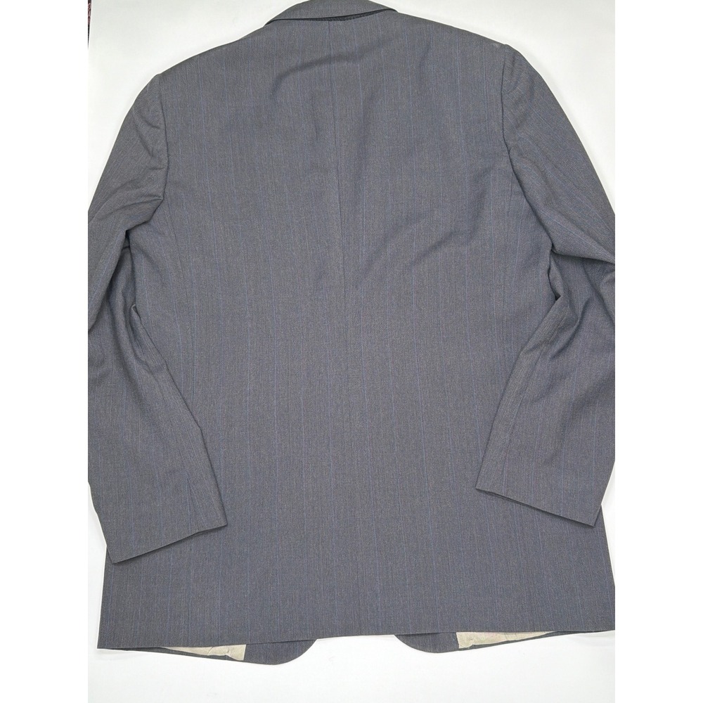 Nino Cerruti Men's Pinstripe Blazer Suit Jacket Charcoal Gray Blue Pinstripe USA - Picture 10 of 11